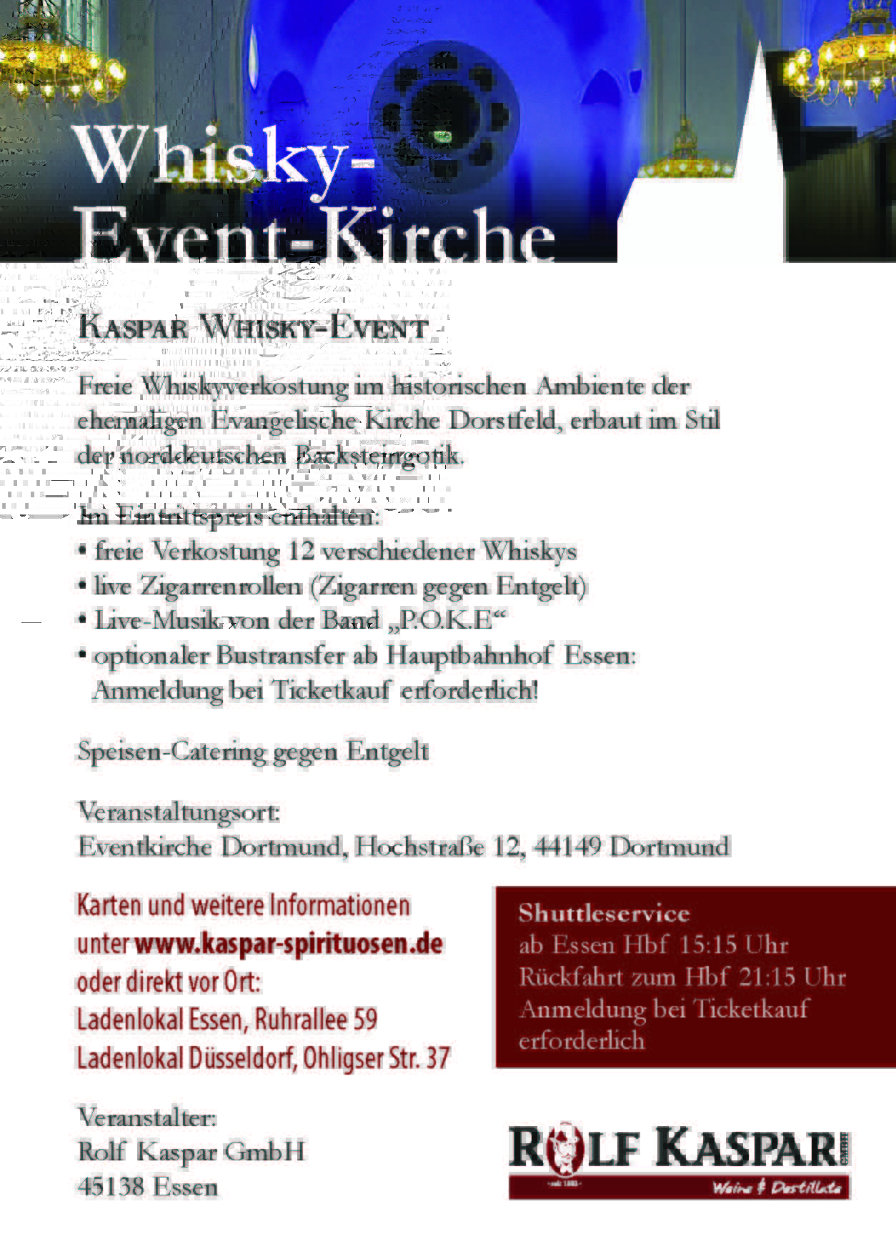 "Whisky-Event-Kirche", Dortmund, 13.02.2027 NEU !! – Bild 2